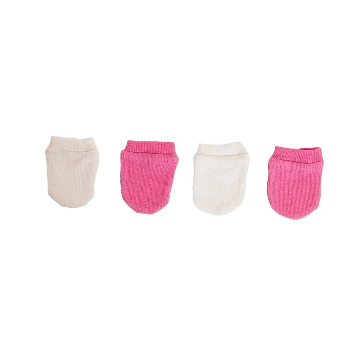 HelloBaby Ribbed Cuff Interlock Baby Scratch Mitts (Newborn)