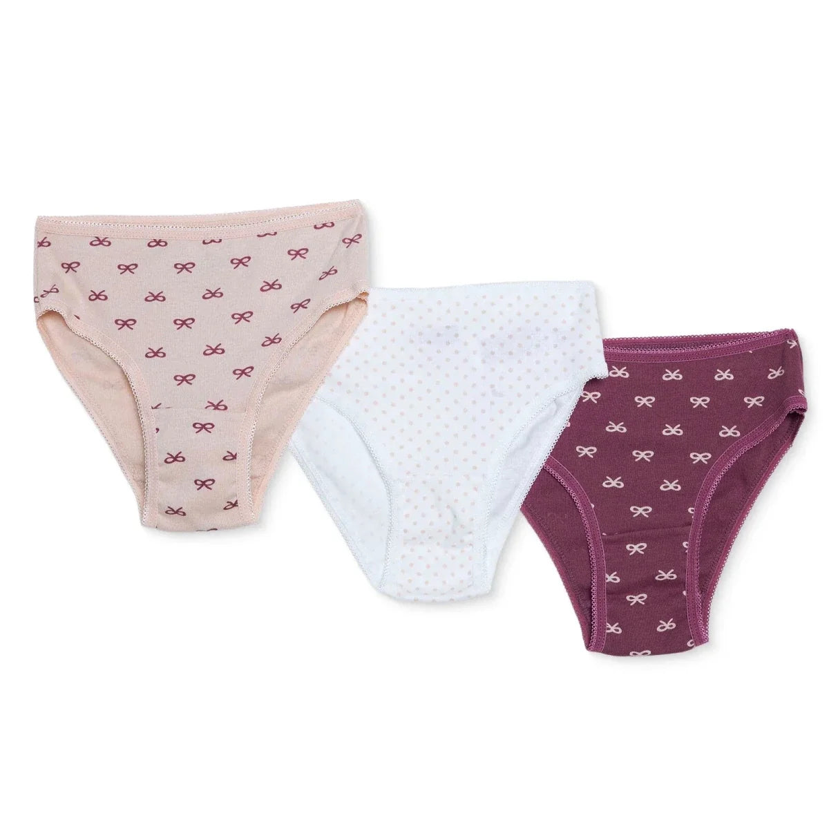 HelloBaby 3 Pack Bow Print Baby Briefs (12 Months to 4-5 Years)