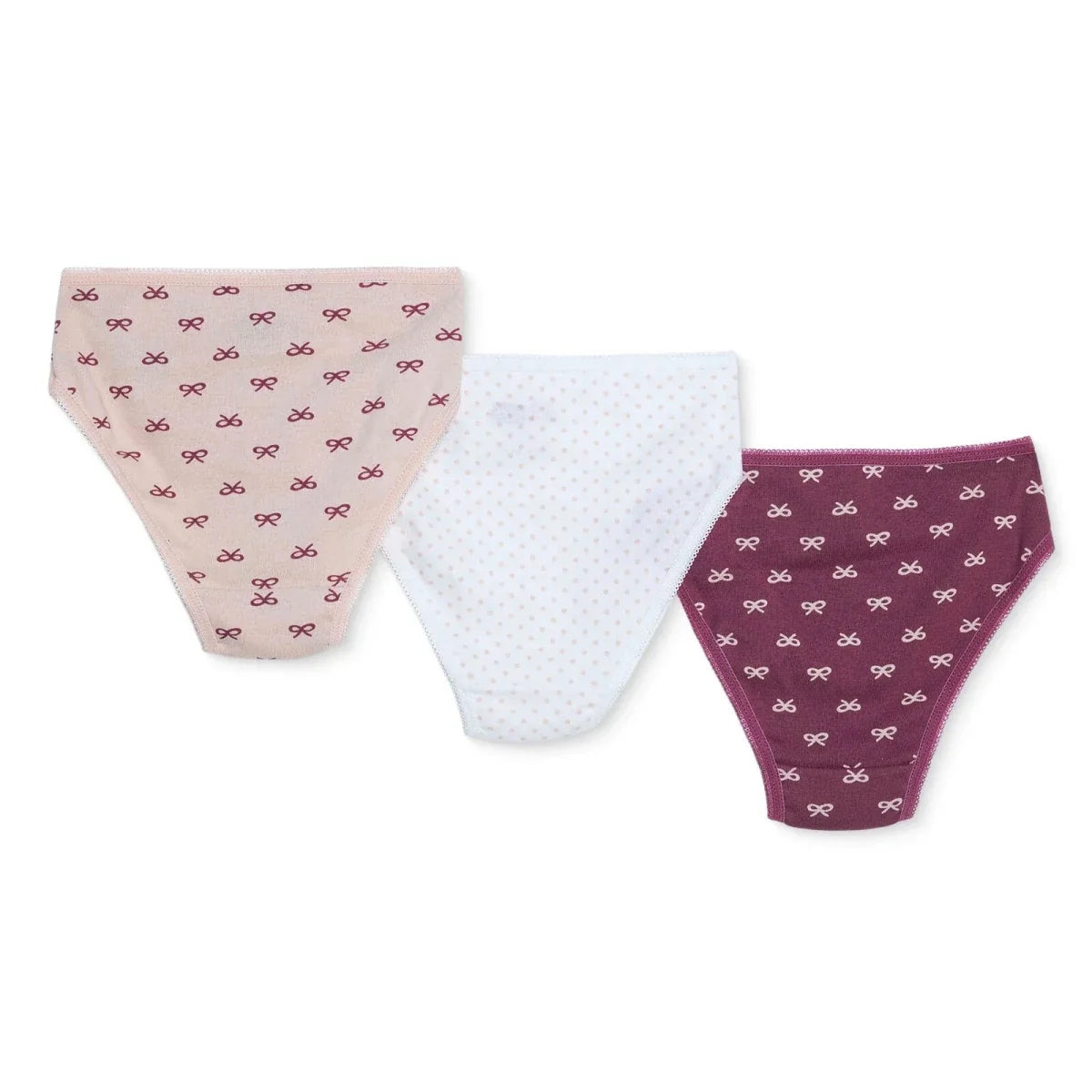 HelloBaby 3 Pack Bow Print Baby Briefs (12 Months to 4-5 Years)