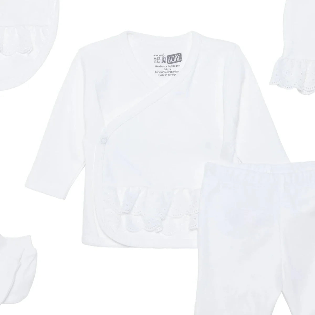 HelloBaby 5 Piece Ceremony Baby Outfit Set (Newborn)