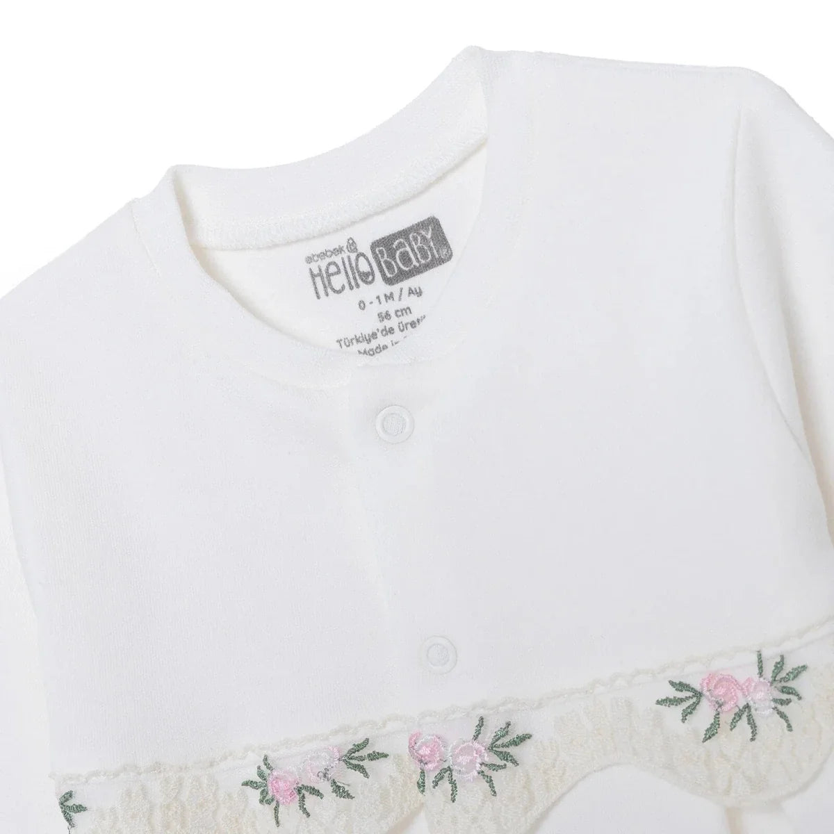 HelloBaby Floral Print Long Sleeve Footed Baby Sleepsuit (Newborn to 6-9 Months)