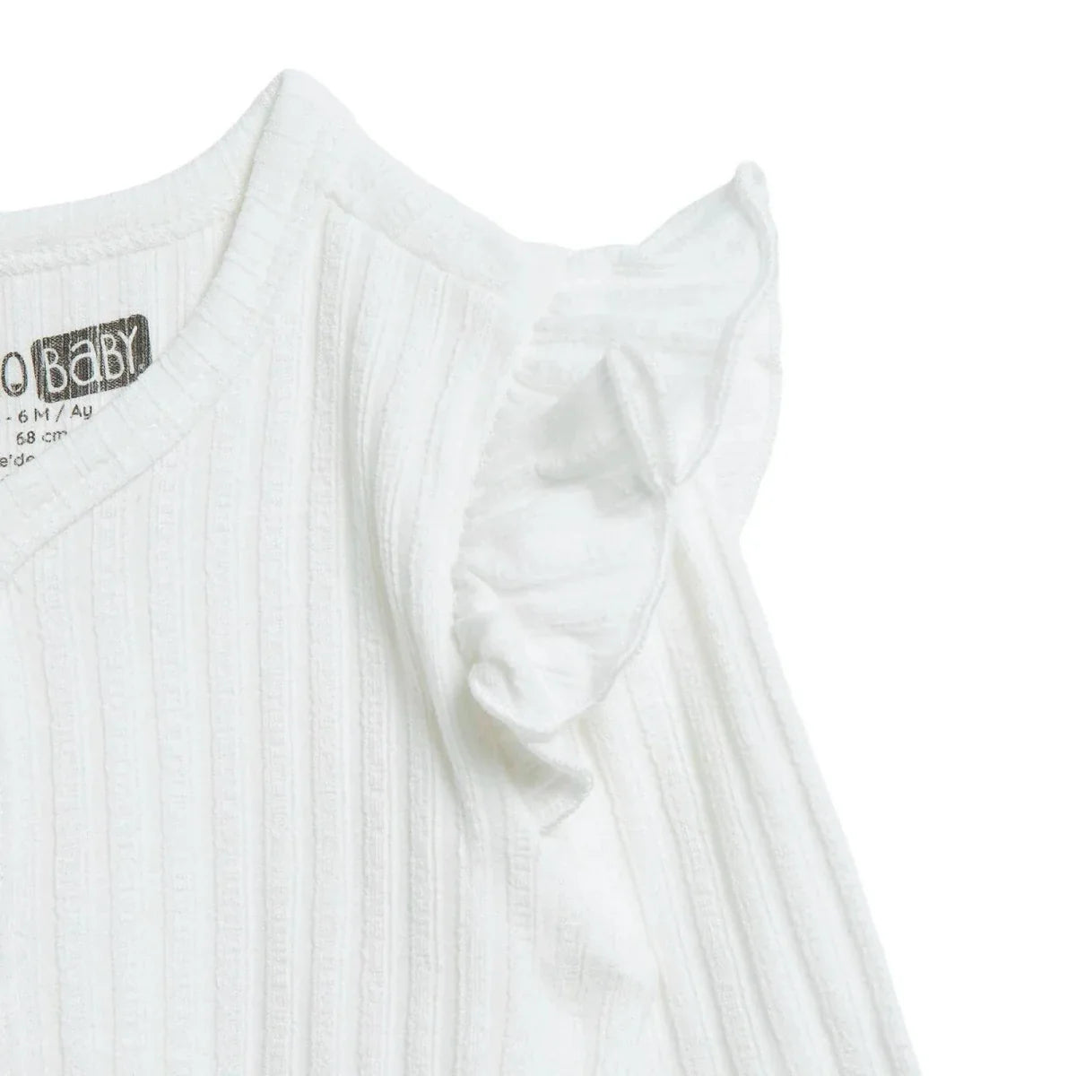 HelloBaby Long Sleeve Ribbed Footed Baby Sleepsuit (Newborn to 6-9 Months)