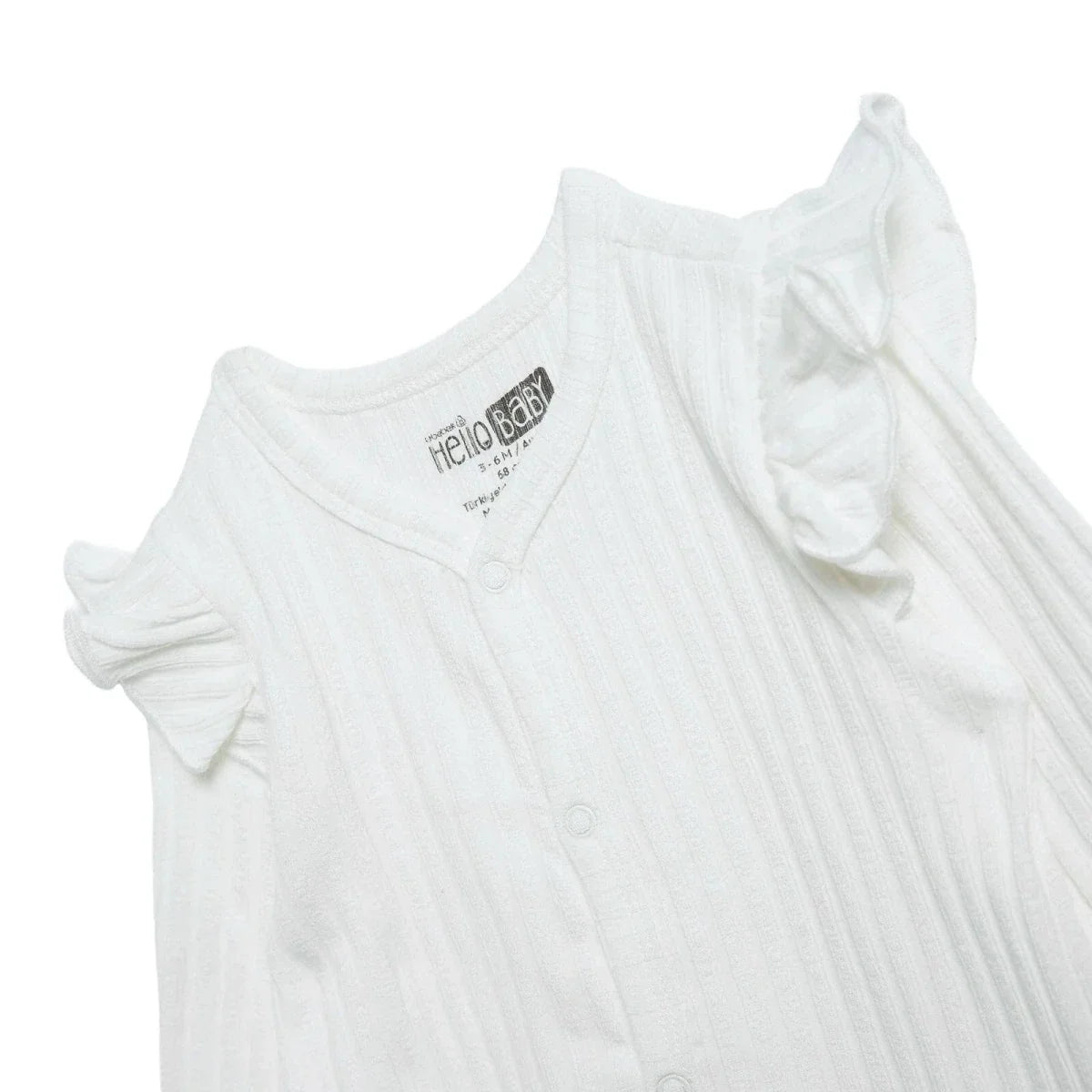 HelloBaby Long Sleeve Ribbed Footed Baby Sleepsuit (Newborn to 6-9 Months)