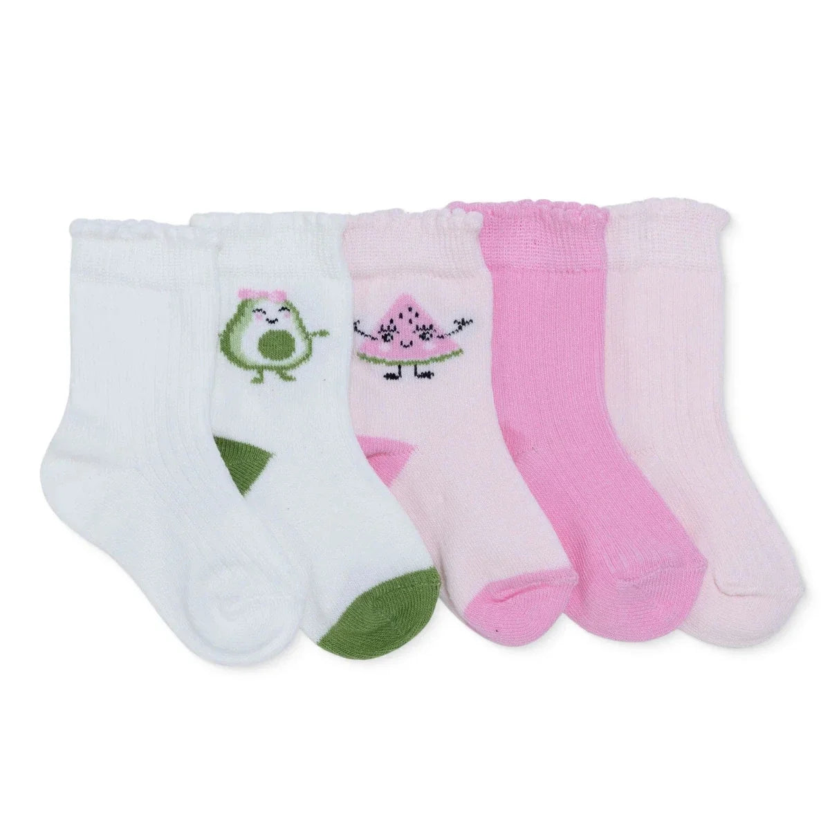HelloBaby Fruit Print 5 Pack Ankle Baby Socks (Newborn to 4-5 Years)