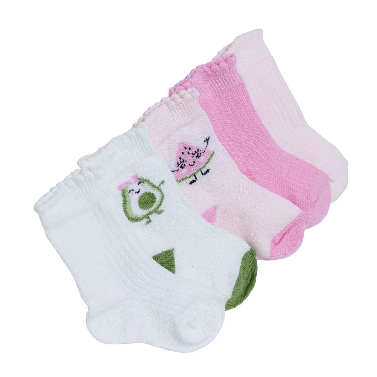 HelloBaby Fruit Print 5 Pack Ankle Baby Socks (Newborn to 4-5 Years)