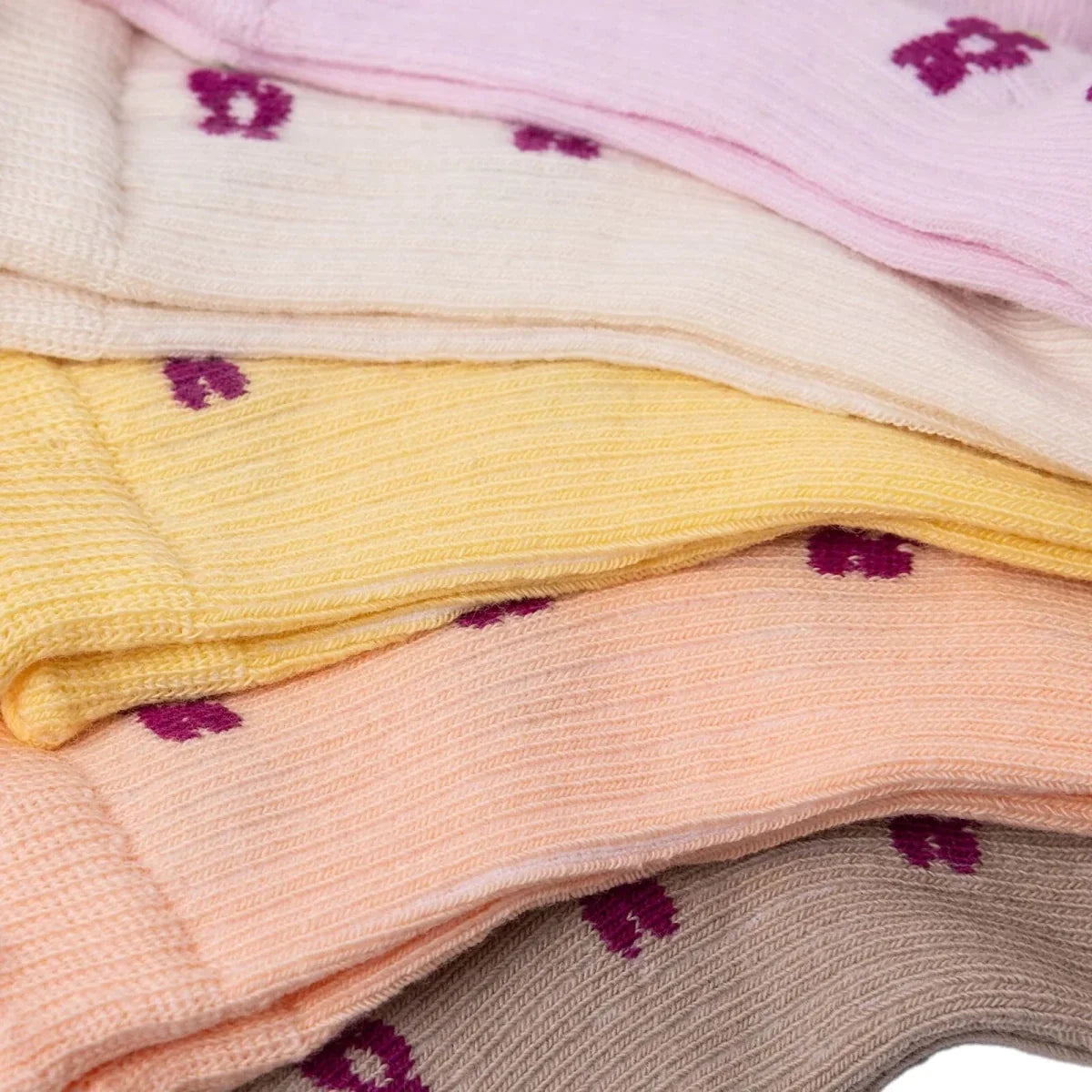 HelloBaby Floral Print 5 Pack Ankle Baby Socks (Newborn to 4-5 Years)