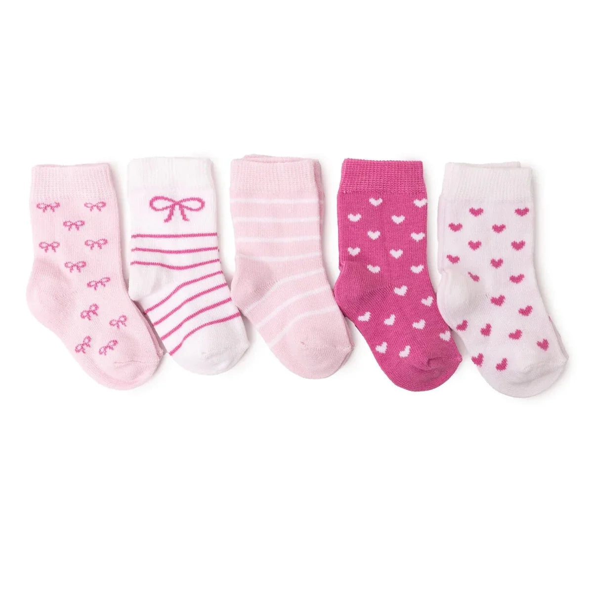 HelloBaby Bow Print 5 Pack Ankle Baby Socks (Newborn to 4-5 Years)