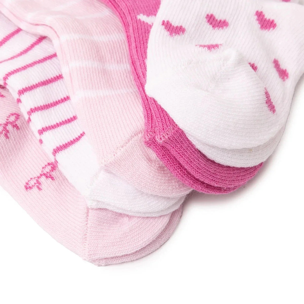HelloBaby Bow Print 5 Pack Ankle Baby Socks (Newborn to 4-5 Years)