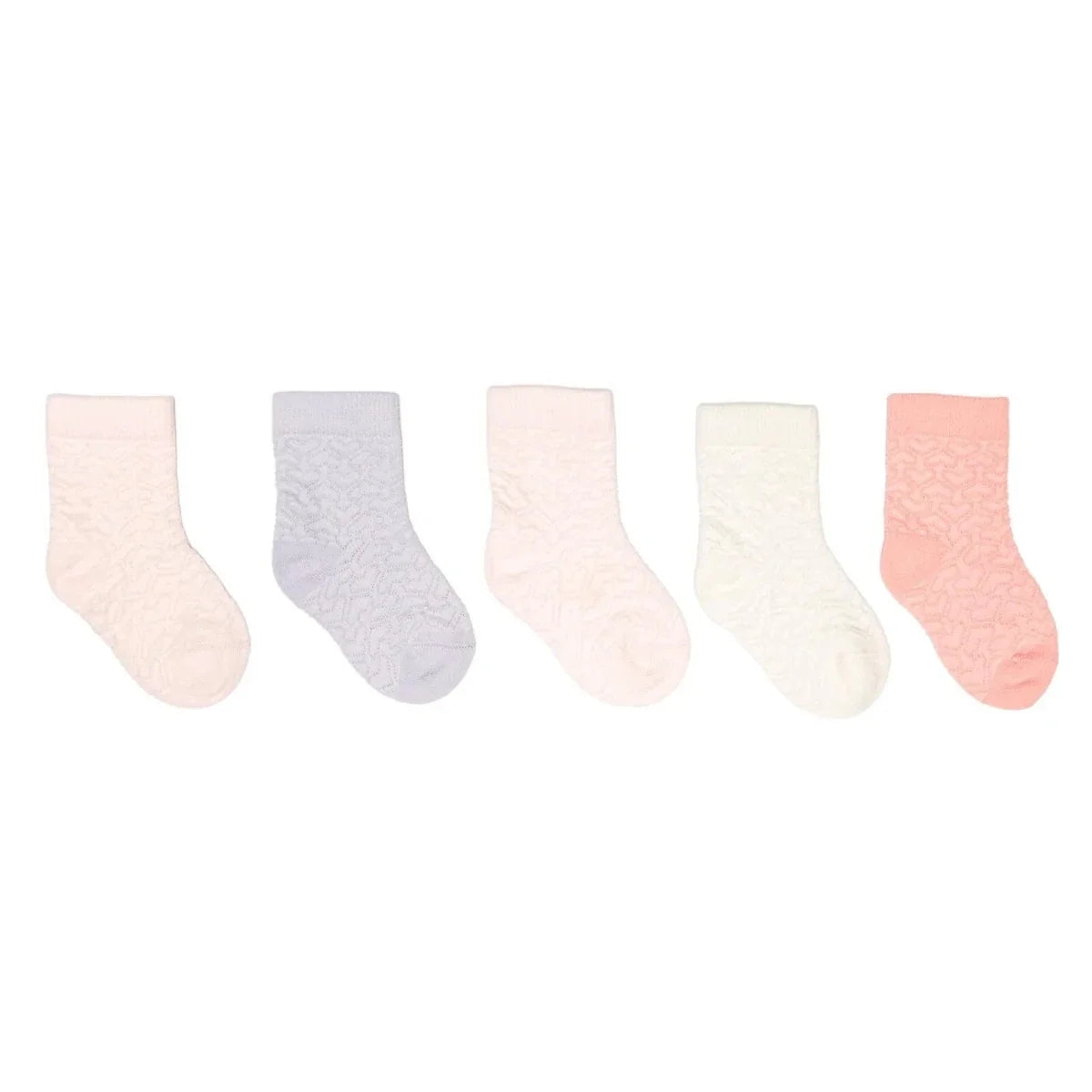 HelloBaby 5 Pack Heart Print Ankle Baby Socks (Newborn to 4-5 Years)