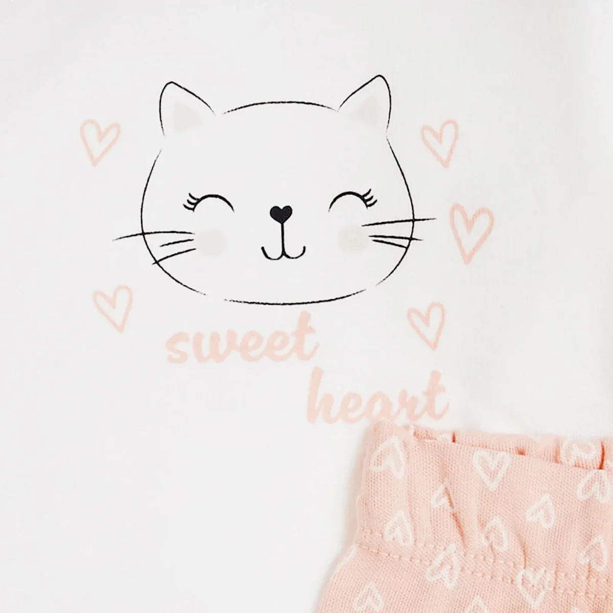 HelloBaby "Sweet Heart" Slogan Baby Hat, Vest & Bottoms Set (Newborn to 3-6 Months)