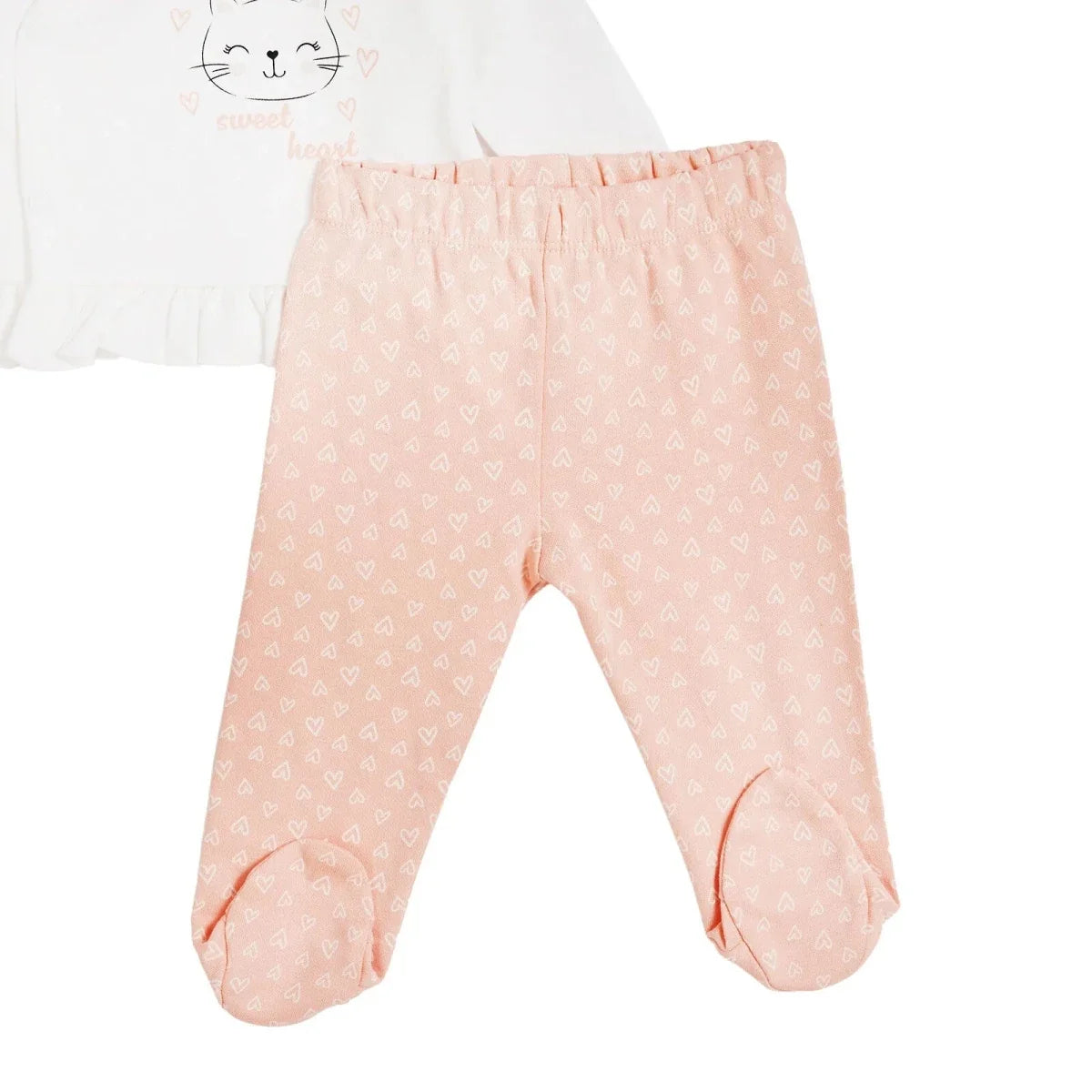 HelloBaby "Sweet Heart" Slogan Baby Hat, Vest & Bottoms Set (Newborn to 3-6 Months)