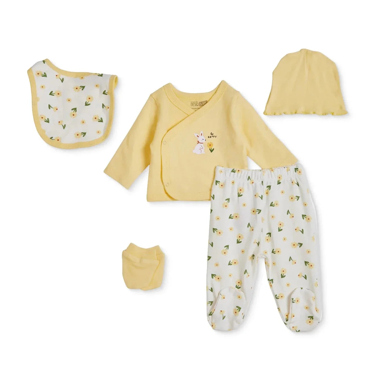 HelloBaby "Sweet Heart" Slogan Baby Hat, Vest & Bottoms Set (Newborn to 3-6 Months)