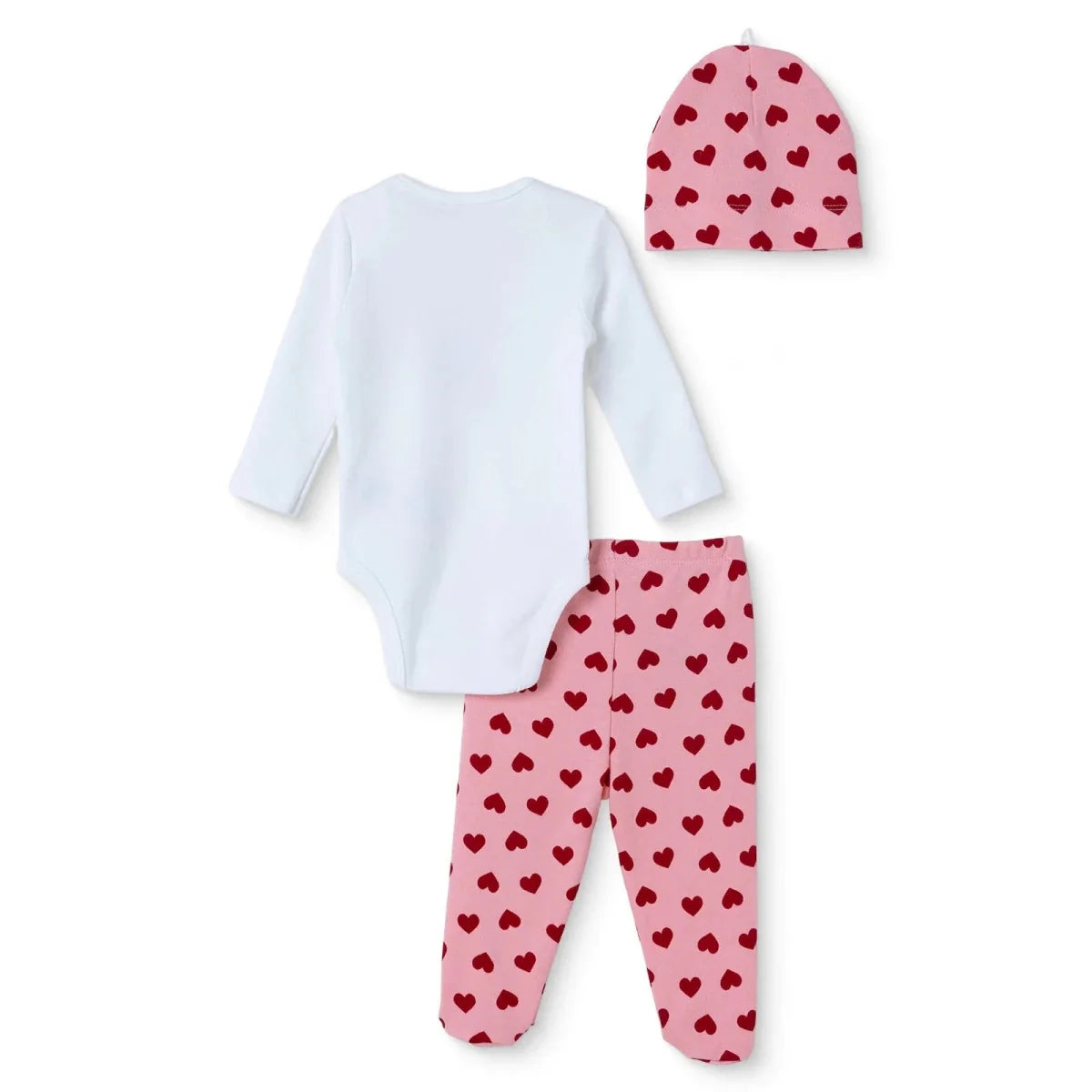 HelloBaby "Little Cutie" Slogan Baby Bodysuit, Hat & Bottoms Set (Newborn to 6-9 Months)