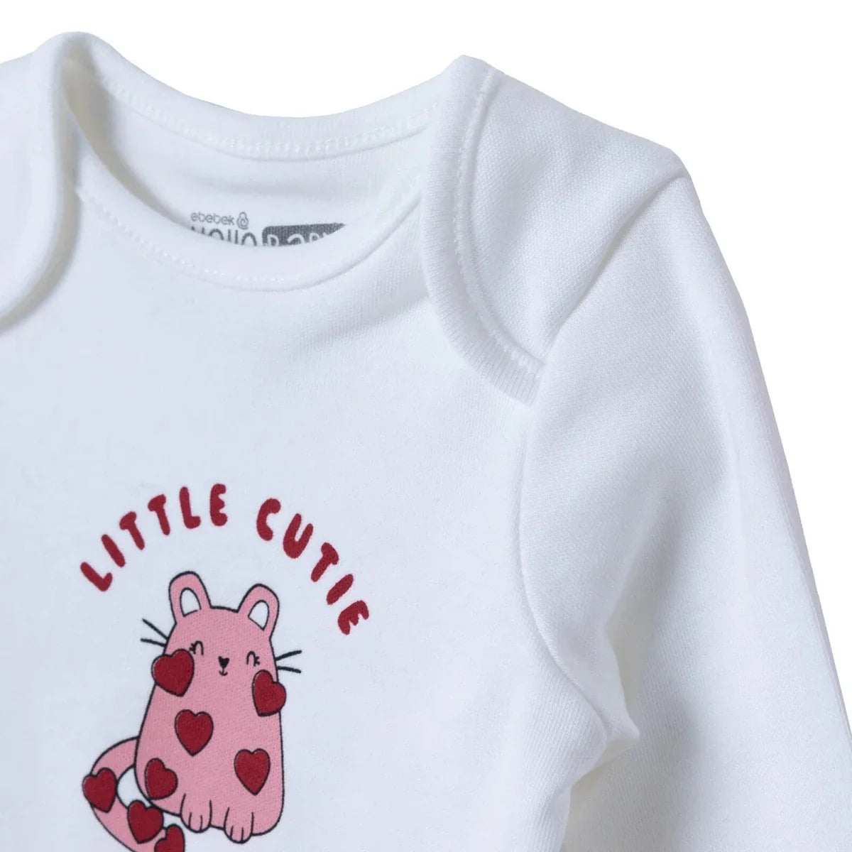 HelloBaby "Little Cutie" Slogan Baby Bodysuit, Hat & Bottoms Set (Newborn to 6-9 Months)
