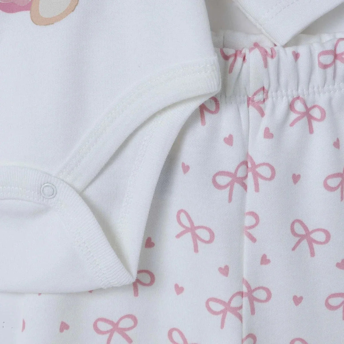 HelloBaby Bear Print Baby Bodysuit, Hat & Bottoms Set (Newborn to 6-9 Months)