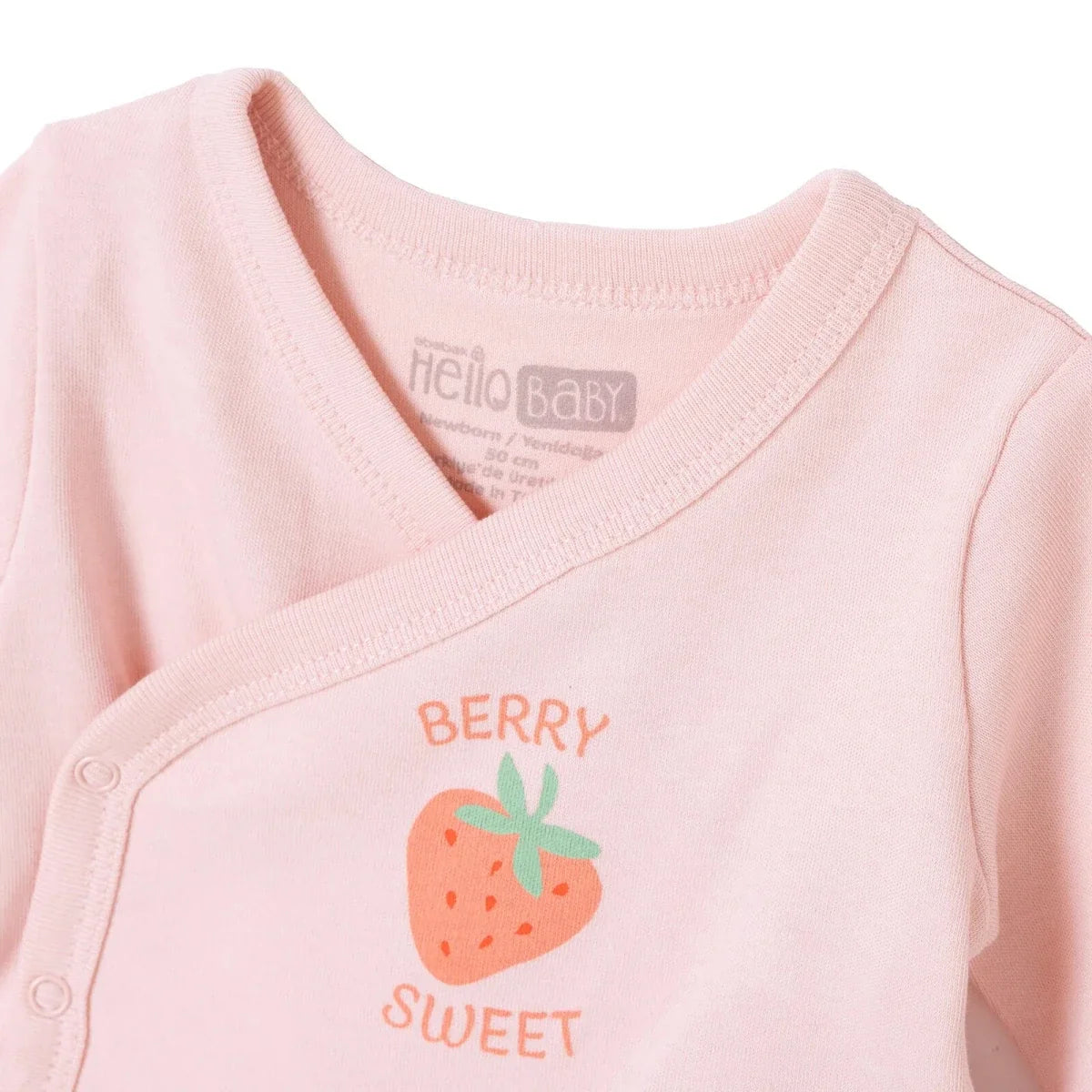 HelloBaby Strawberry Print Baby Hat, Vest & Bottoms Set (Newborn to 3-6 Months)