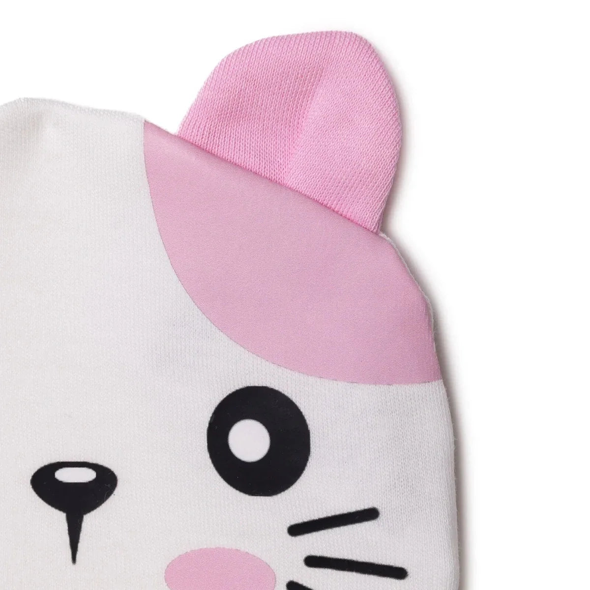 HelloBaby Cat Print Interlock Baby Hat (Newborn)
