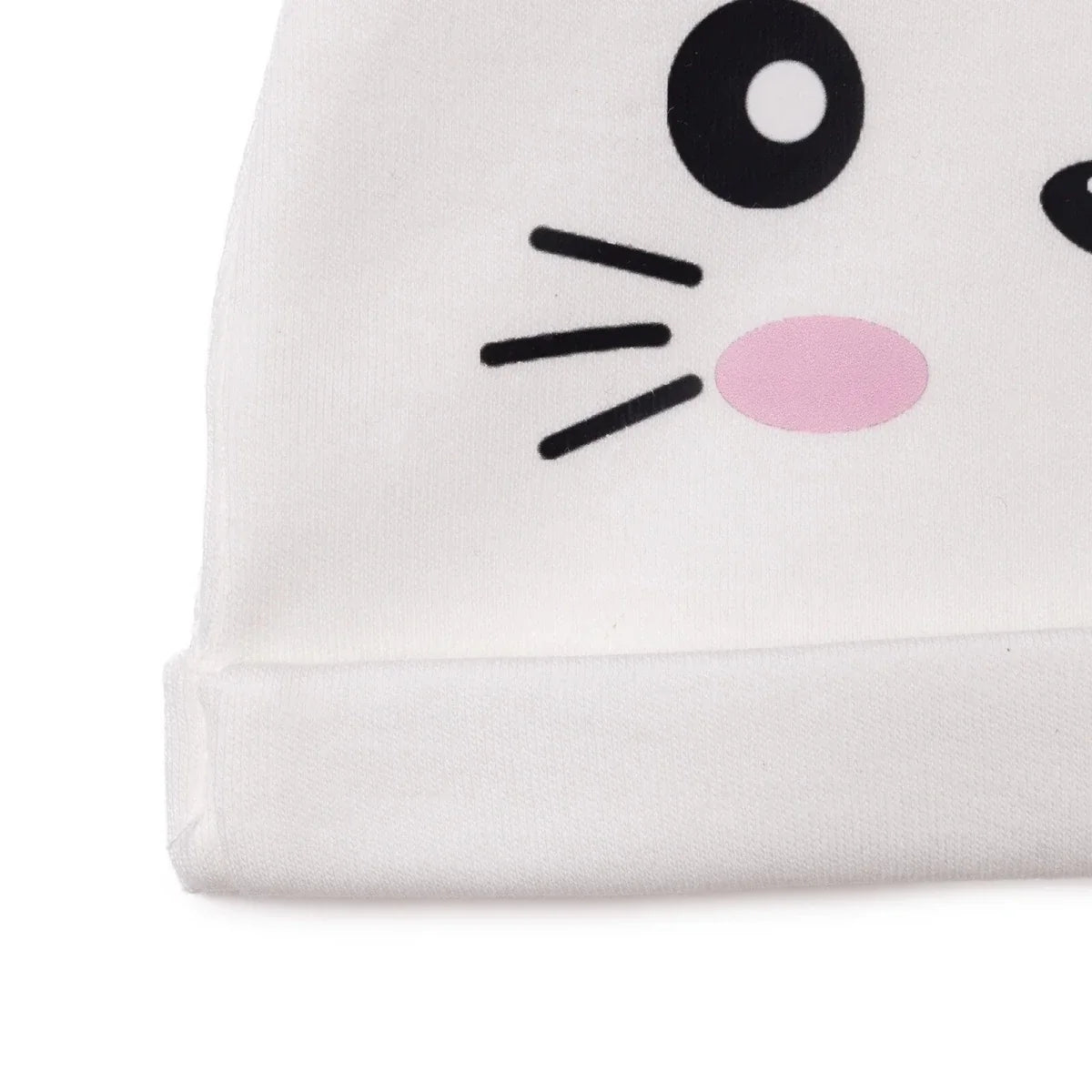 HelloBaby Cat Print Interlock Baby Hat (Newborn)