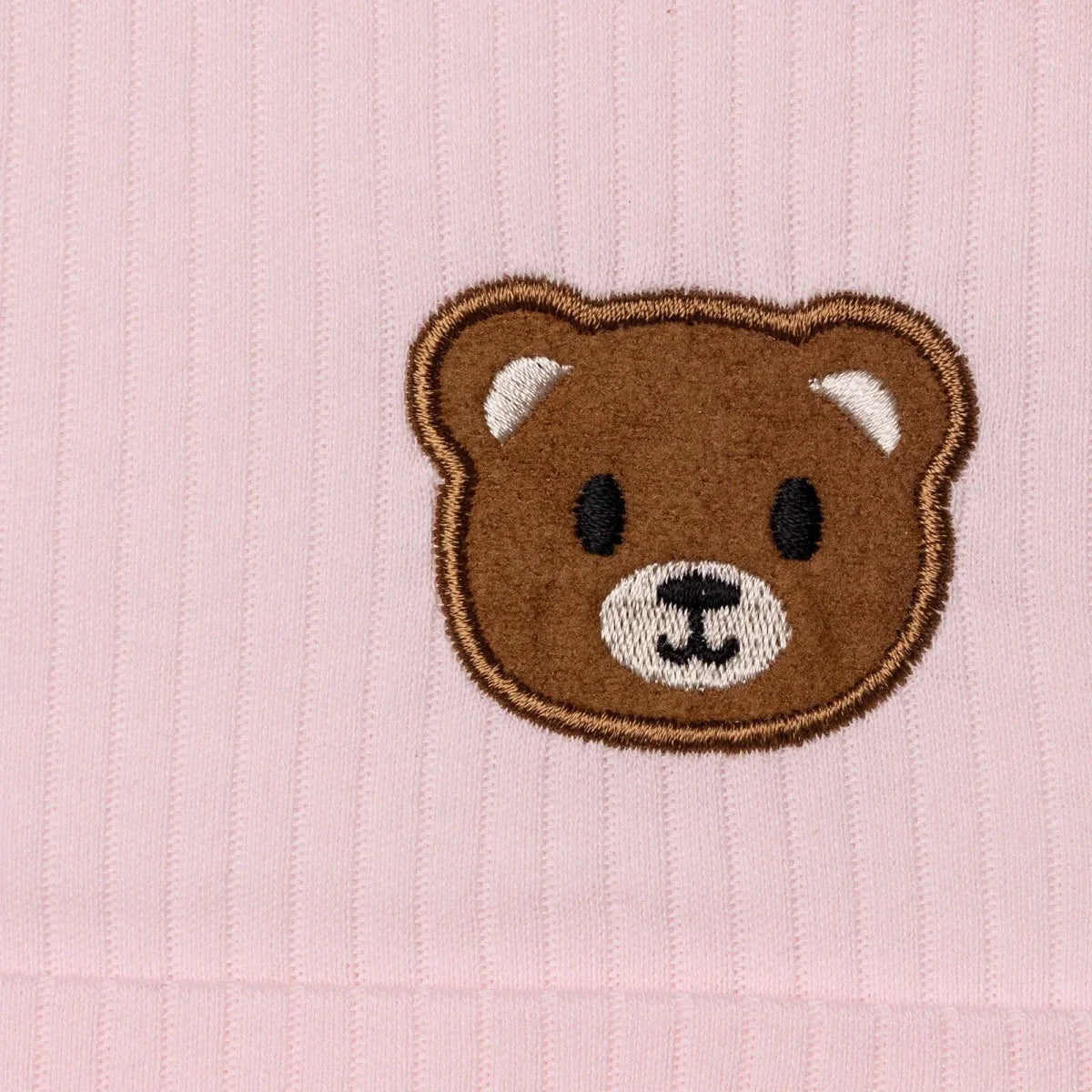 HelloBaby Bear Print Interlock Baby Hat (Newborn)