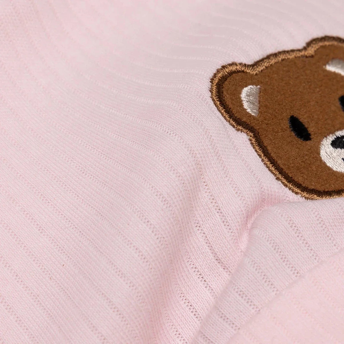 HelloBaby Bear Print Interlock Baby Hat (Newborn)