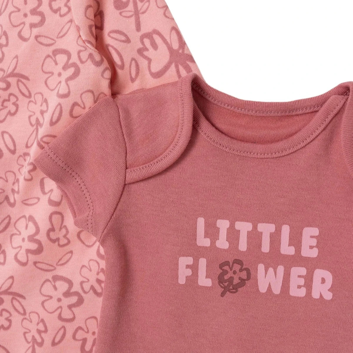 HelloBaby Floral Print Baby Bodysuit, Hat & Sleepsuit Set (Newborn to 3-6 Months)