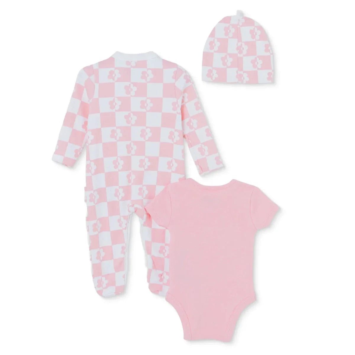 HelloBaby "Just Love" Slogan Baby Bodysuit, Hat & Sleepsuit Set (Newborn to 3-6 Months)
