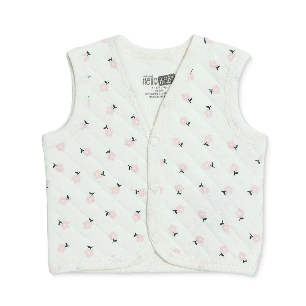 HelloBaby Animal Print Crew Neck Quilted Baby Gilet (1-3 Months to 18 Months-2 Years)