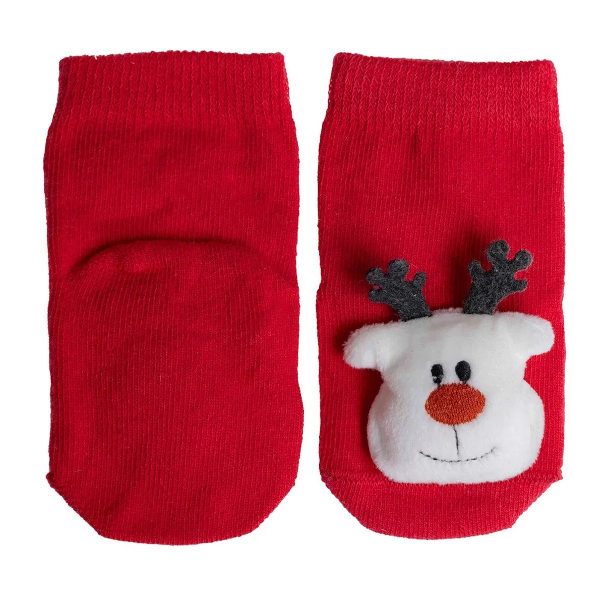 HelloBaby Reindeer Print Animal Novelty Baby Socks (Newborn to 12 Months)