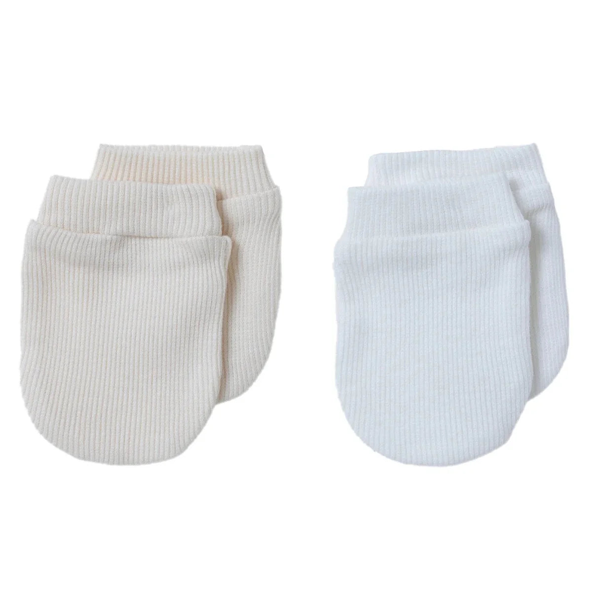 HelloBaby Ribbed Baby Scratch Mitts (Newborn)