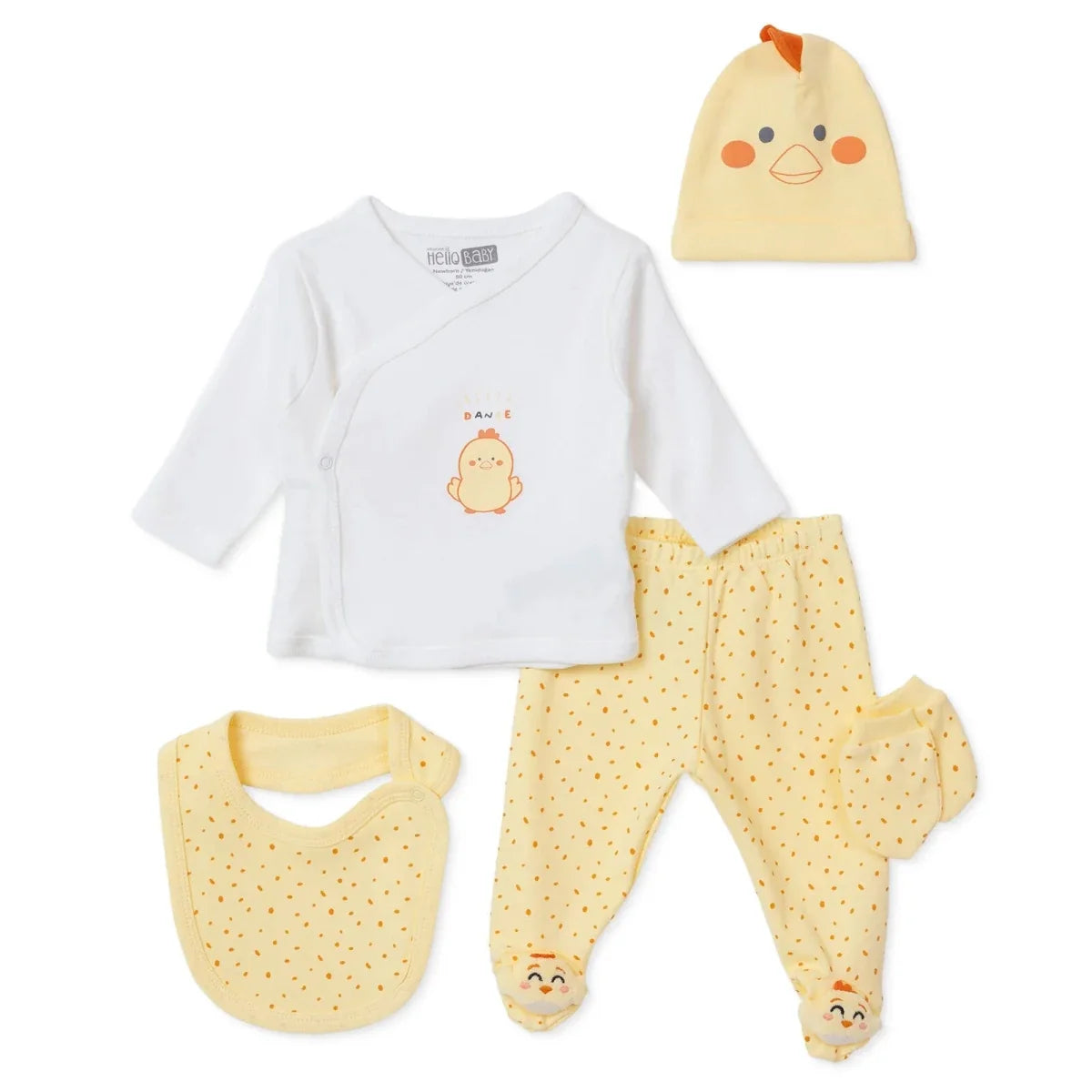 HelloBaby 5 Piece Rooster Print Baby Hospital Bag Set (Newborn)