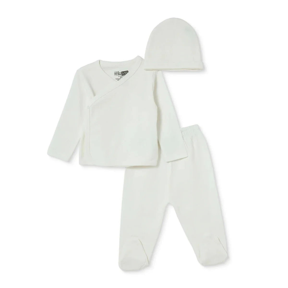 HelloBaby Baby Hat, Vest & Bottoms Set (Newborn to 3-6 Months)