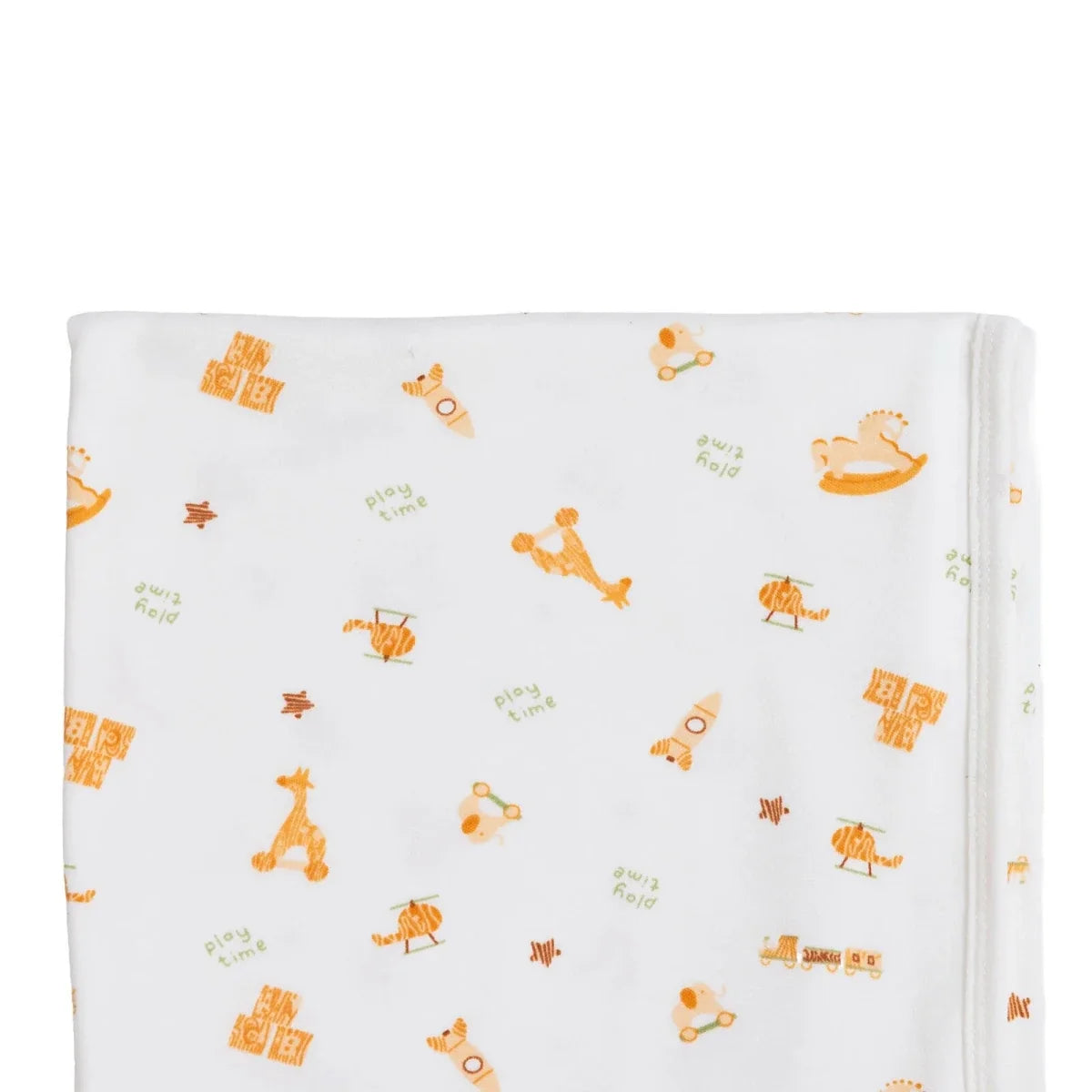 Little Dreams Rocket Print Jersey Baby Blanket (80 x 90 cm)