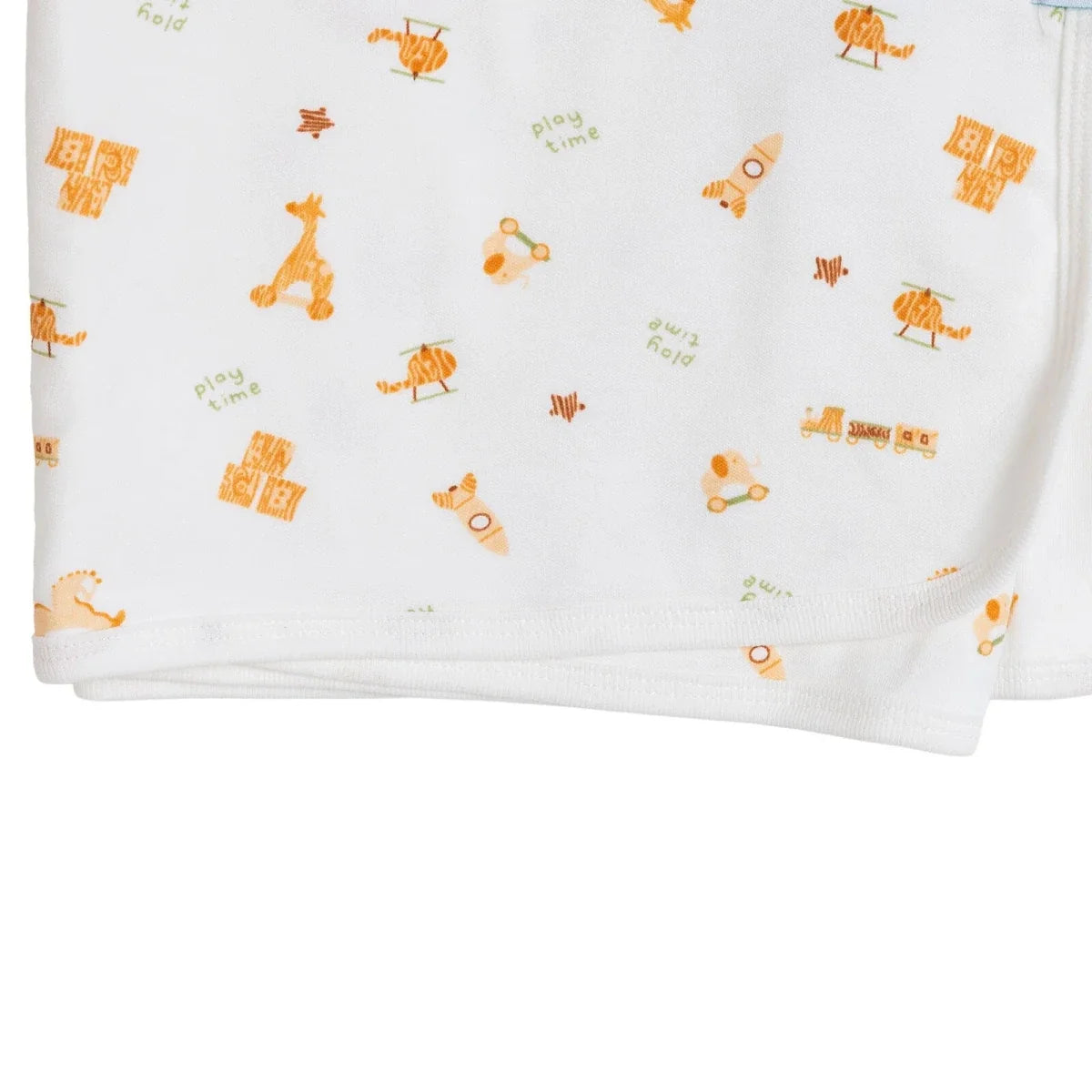 Little Dreams Rocket Print Jersey Baby Blanket (80 x 90 cm)
