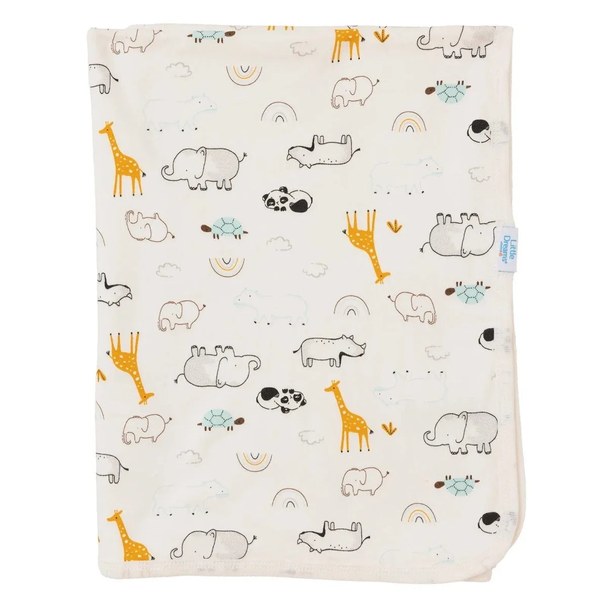 Little Dreams Animal Print Jersey Baby Blanket (80 x 90 cm)