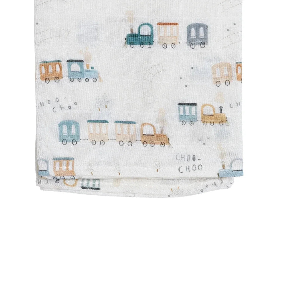 Little Dreams Vehicle Print Muslin Baby Blanket (100 x 110 cm)