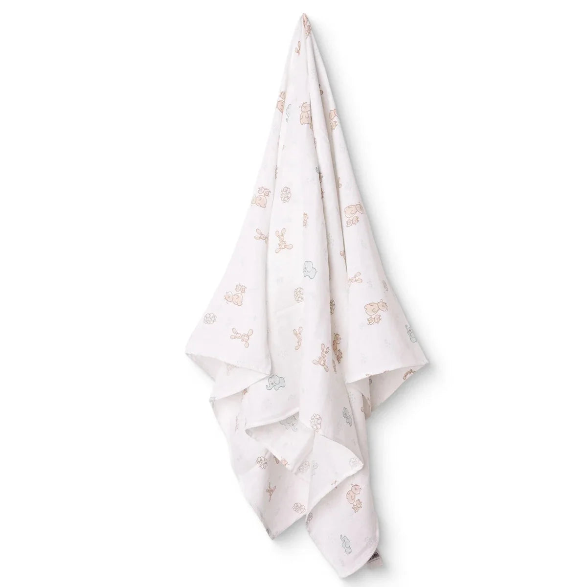 Little Dreams Animal Print Muslin Baby Blanket (100 x 110 cm)