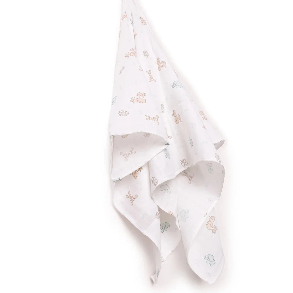Little Dreams Animal Print Muslin Baby Blanket (100 x 110 cm)