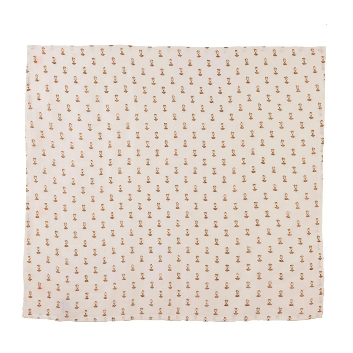 Little Dreams Tie-Fastening Animal Print Muslin Baby Blanket (100 x 110 cm)