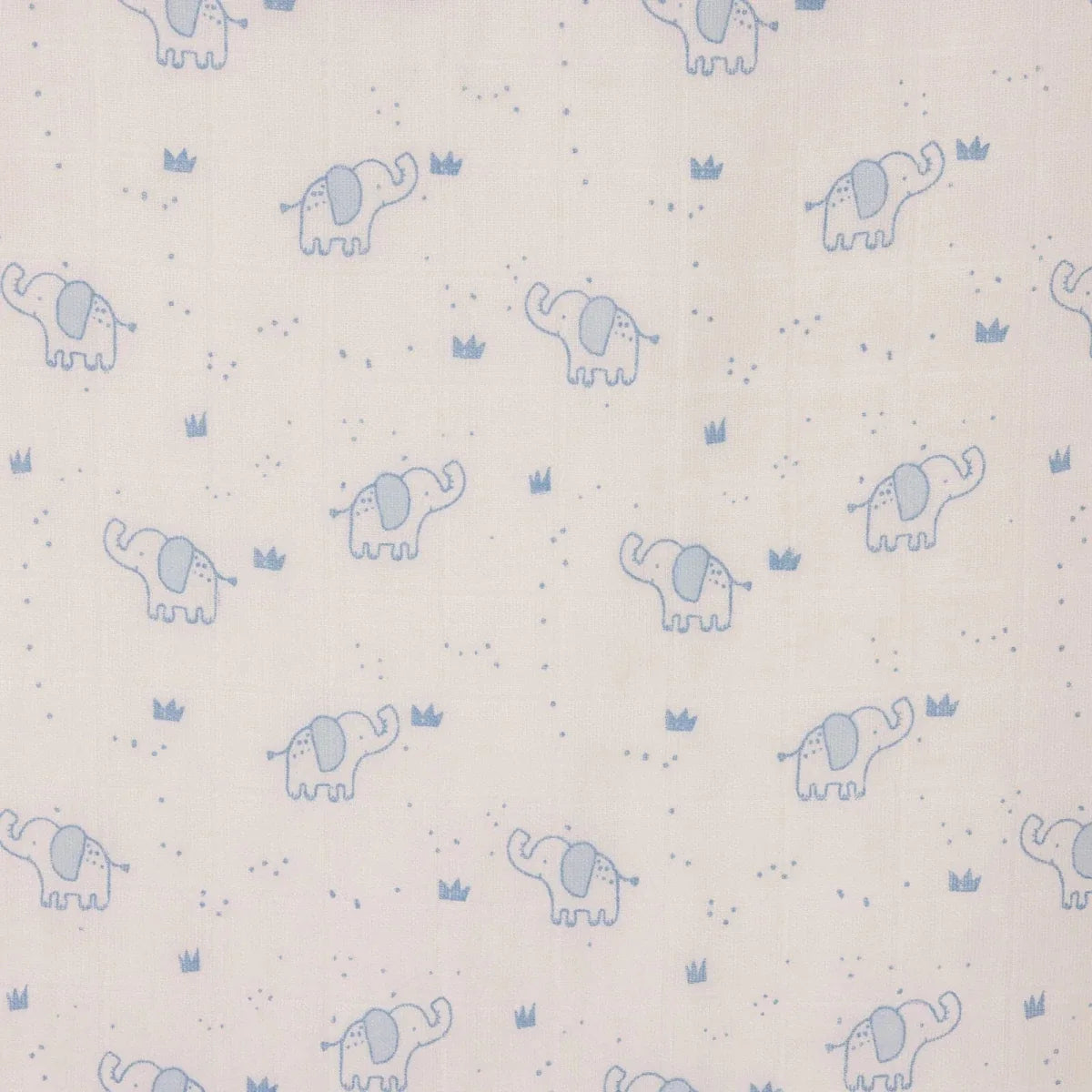Little Dreams Elephant Print Muslin Baby Blanket (100 x 110 cm)