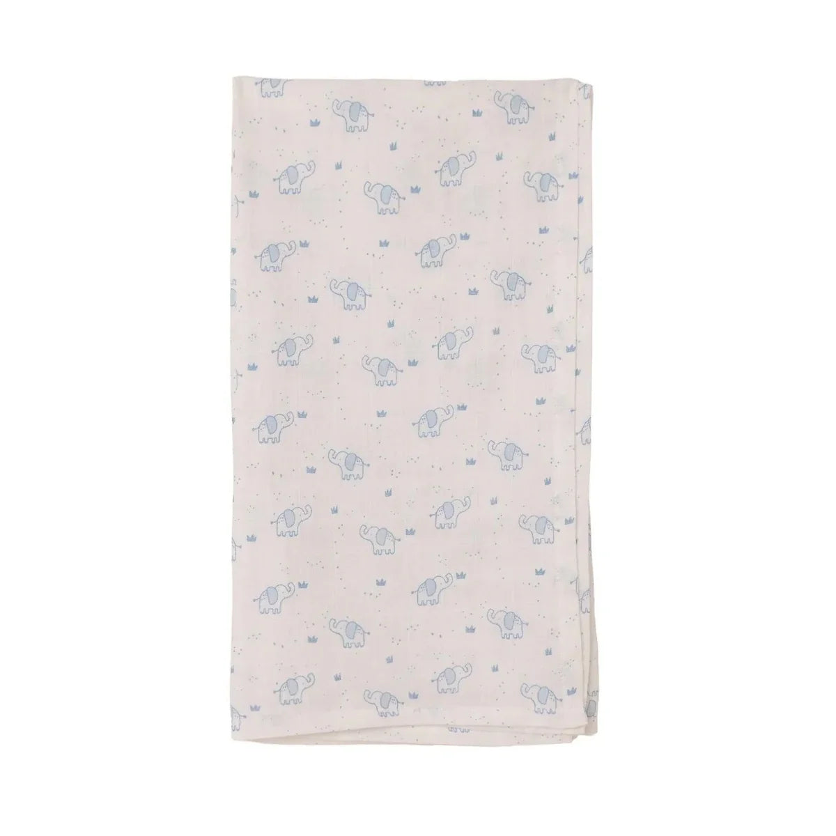 Little Dreams Elephant Print Muslin Baby Blanket (100 x 110 cm)