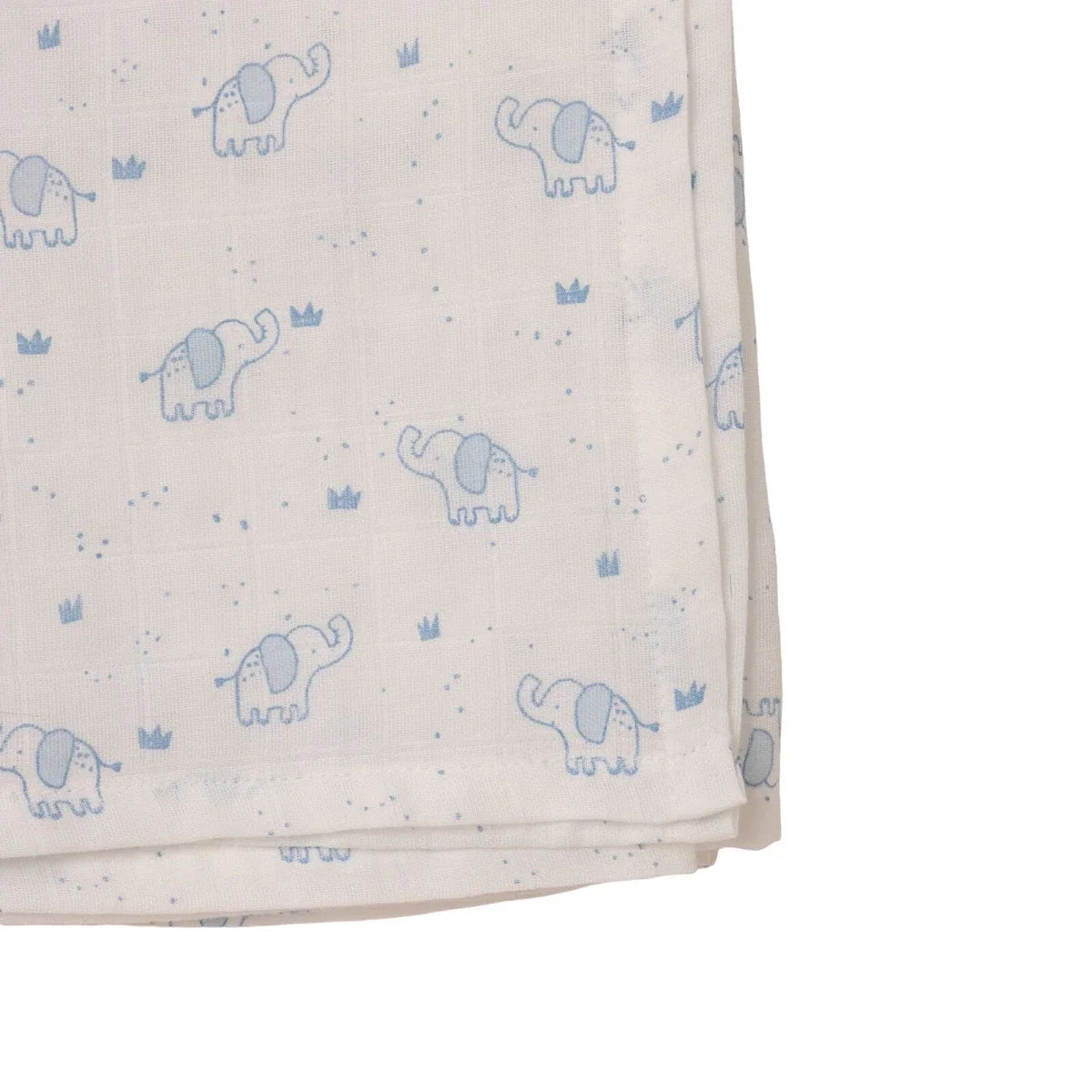 Little Dreams Elephant Print Muslin Baby Blanket (100 x 110 cm)