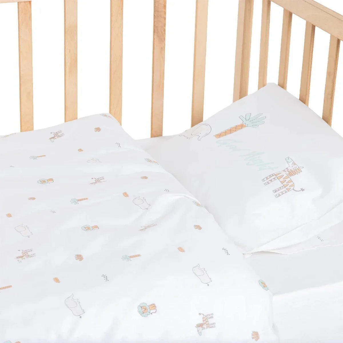 Little Dreams Animal Print Baby Duvet Cover Set (100 x 150 cm)