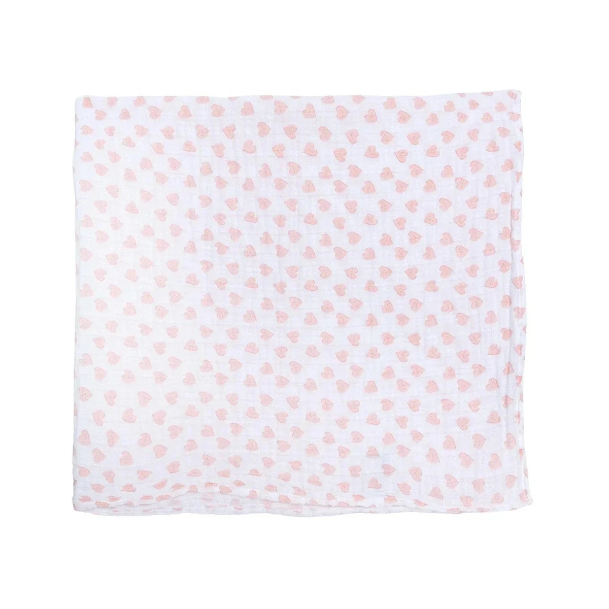 Little Dreams Heart Print Muslin Baby Blanket (100 x 110 cm)