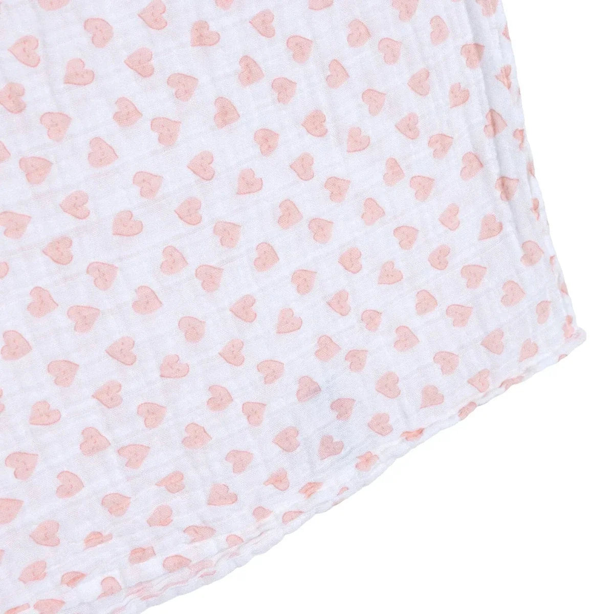Little Dreams Heart Print Muslin Baby Blanket (100 x 110 cm)