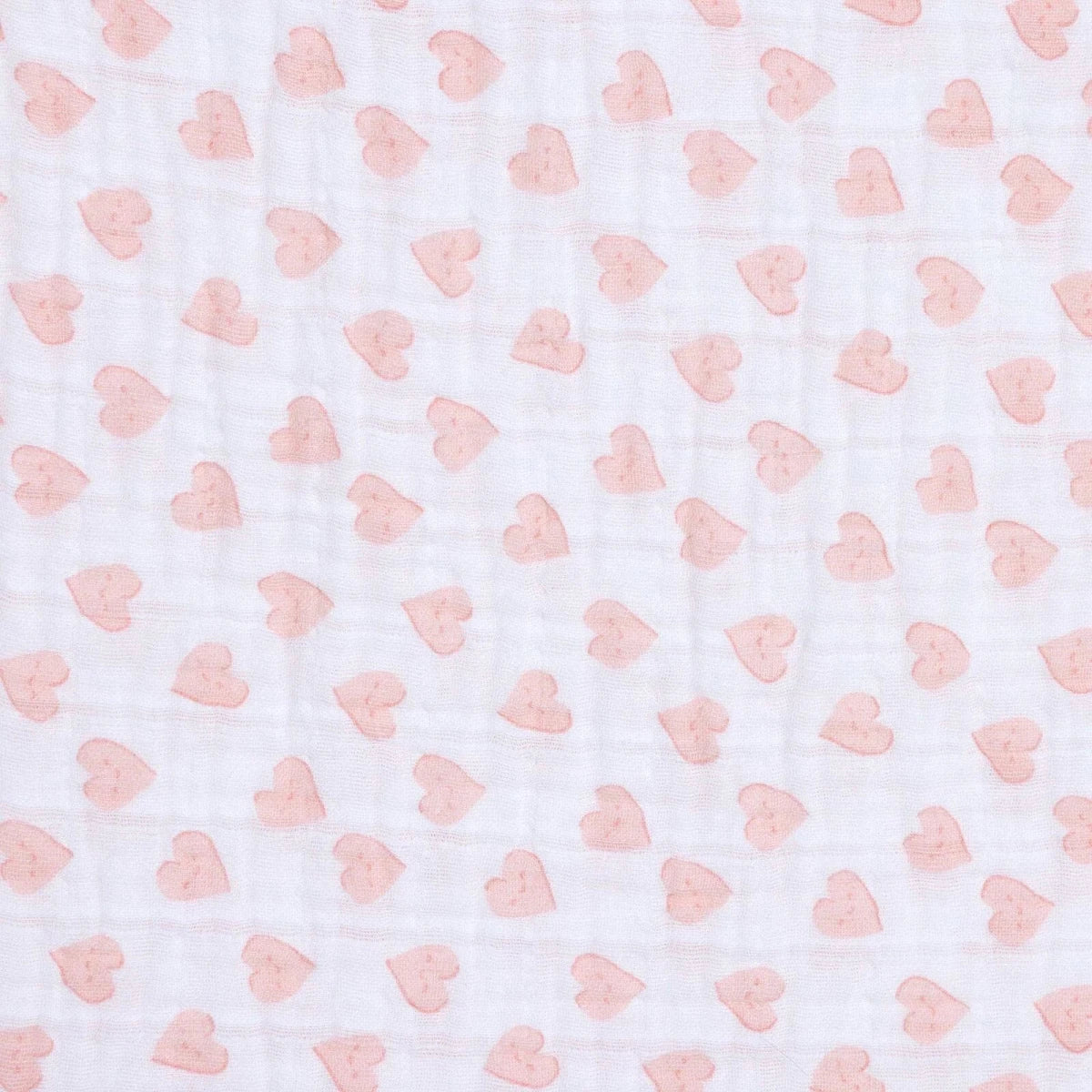 Little Dreams Heart Print Muslin Baby Blanket (100 x 110 cm)