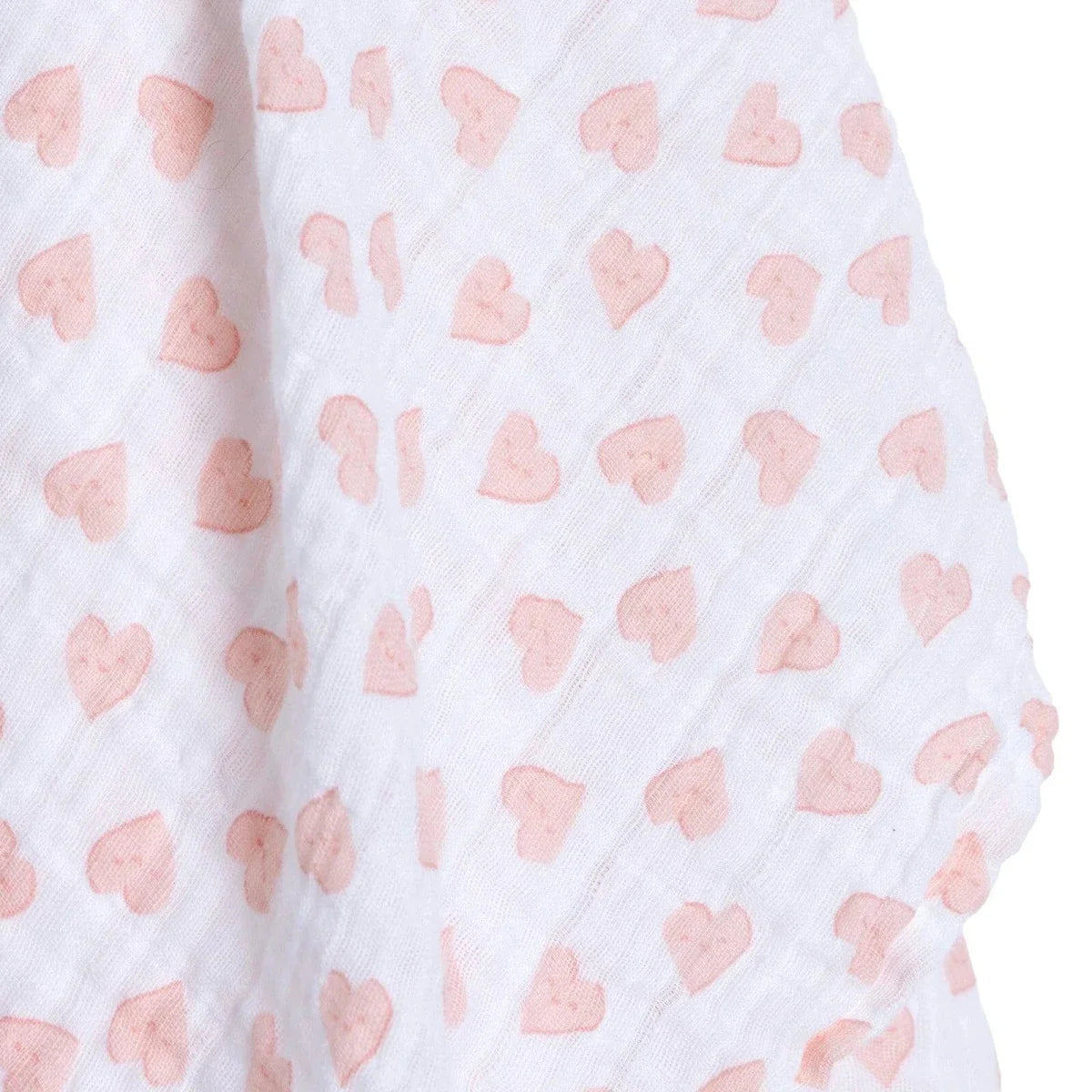 Little Dreams Heart Print Muslin Baby Blanket (100 x 110 cm)