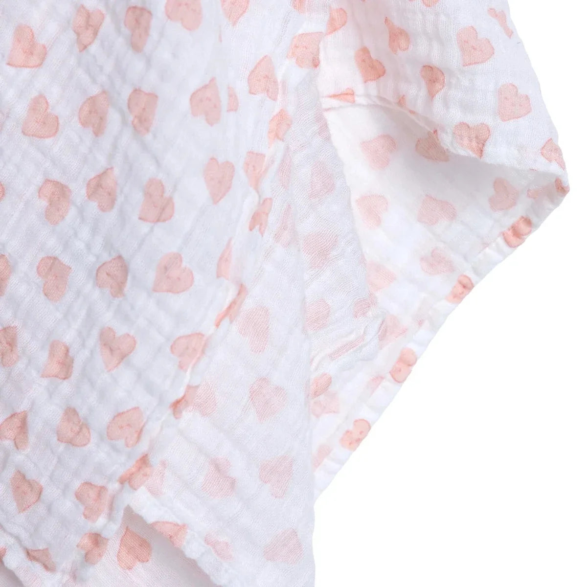Little Dreams Heart Print Muslin Baby Blanket (100 x 110 cm)