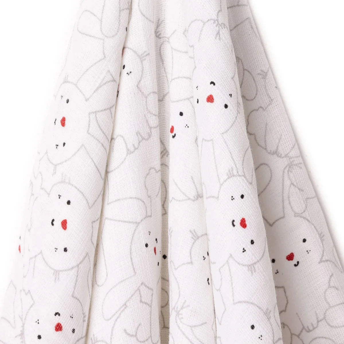 Little Dreams Bunny Print Muslin Baby Blanket (100 x 110 cm)