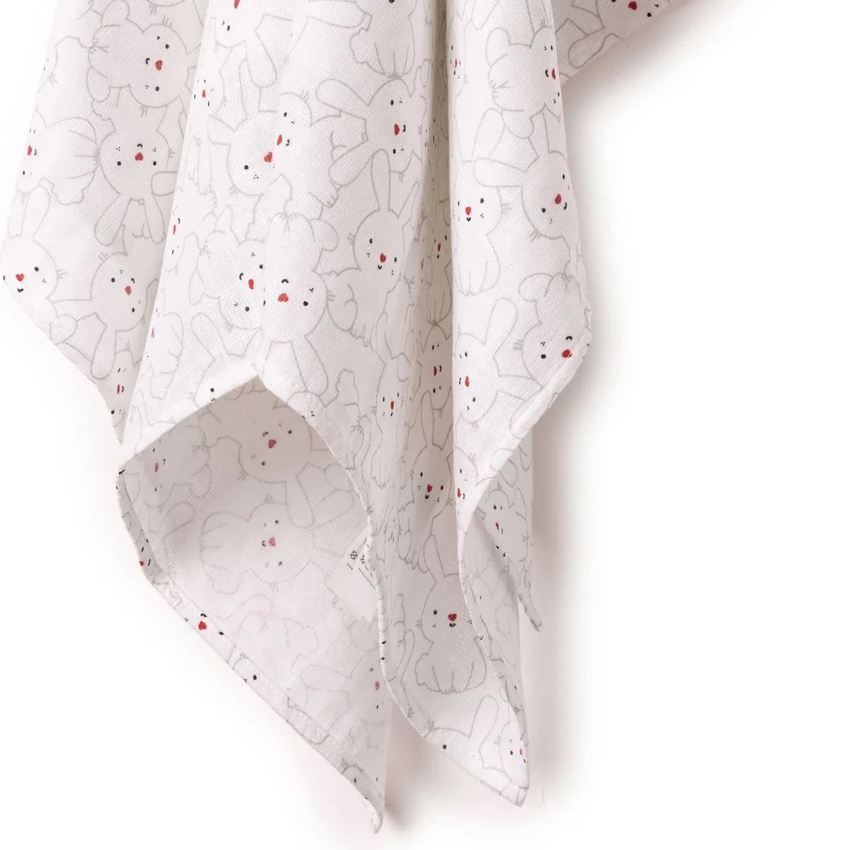 Little Dreams Bunny Print Muslin Baby Blanket (100 x 110 cm)