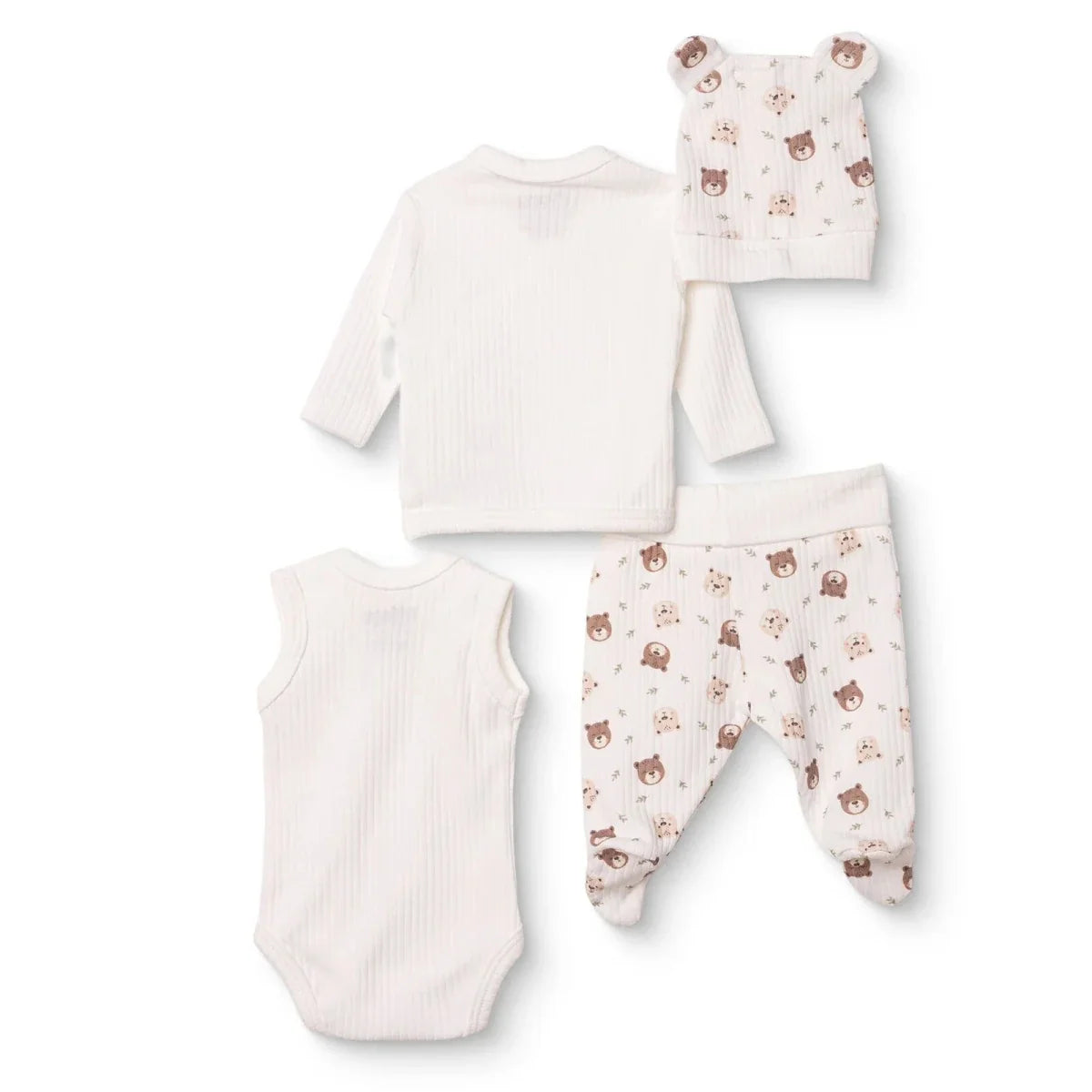 Tiffany 4 Piece Bear Print Premature Baby Hospital Bag Set